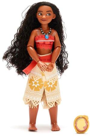 Boneca Moana Classic Doll com Pingente Original Disney Store