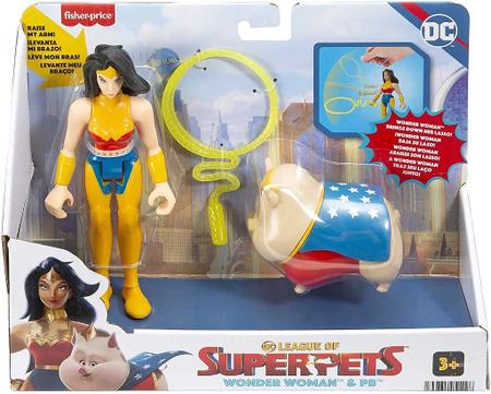 Imagem de Boneca Mulher Maravilha e PB Super Pets Fisher Price