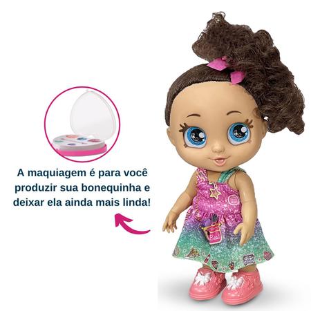 Boneca Brianna Beauty Girl Para Maquiar Com Espelho + Escova E