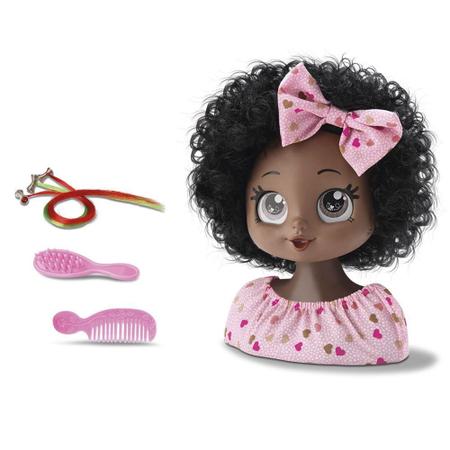Boneca Busto My Best Style Hair Negra - Bee Toys - Ri Happy
