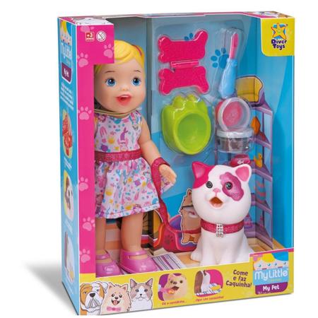 My Pet Come e Faz Caquinha Gato 8103 Kit Massinha Brinquedo Educativo para  Brincar de Faz de Conta Brinquedos Bambalalão Brinquedos Educativos