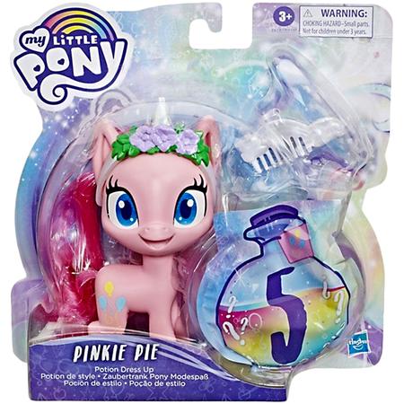 My Little Pony pinkie pie com arquinho azul, Hasbro, 7 cm, usado