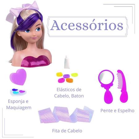 Boneca Busto Brinquedo Menina Maquiagem Penteados Nancy Hair - Teen Kids