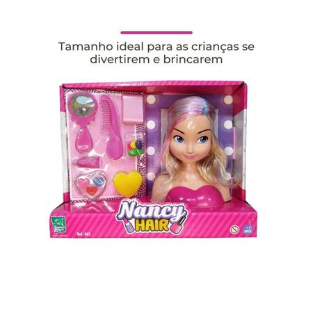 Boneca de Pentear e Maquiar - Busto - Nancy Hair - Super Toys