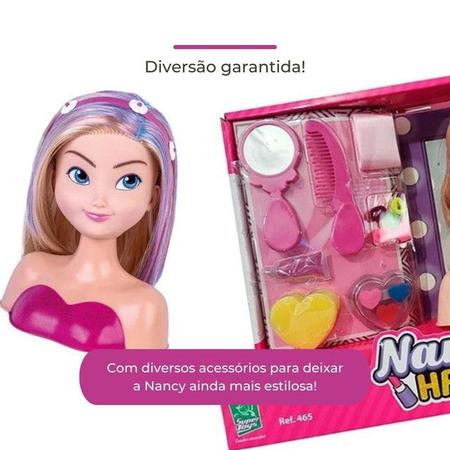 Boneca Nancy Hair Busto Para Pentear E Maquiar 465 - Super Toys - Bonecas -  Magazine Luiza