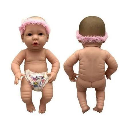 Boneca Bebê Reborn - New Born - Faz Xixi Divertoys Com Acessório 8046