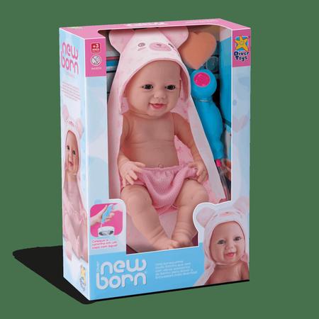 Boneca Mini Bebê Reborn New Born Banho - 8210 - Divertoys - Real Brinquedos