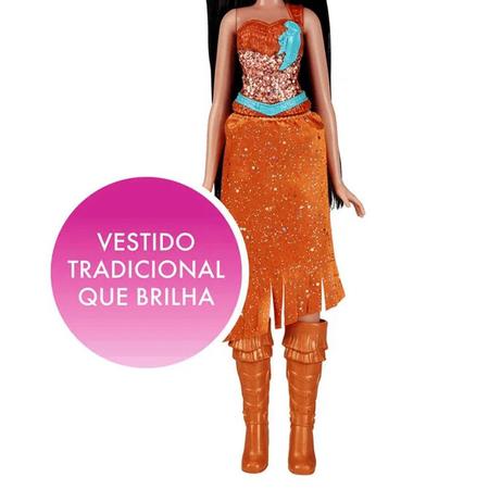 Boneca Pocahontas Princesas Disney Brilho Real 30Cm Hasbro