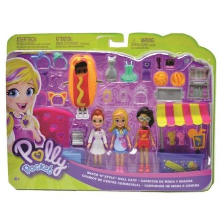 Polly Pocket Pack Quiosque de Moda e Lanchinhos - Mattel - A sua