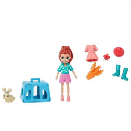 Imagem de Boneca Polly Pocket Com Acessórios Com Coelhinho - Mattel