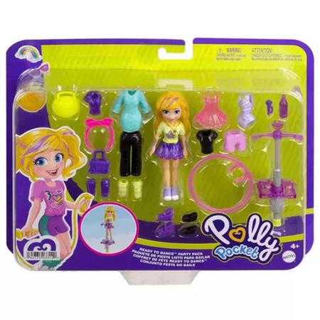 Boneca - Polly Pocket - Atividades Esportivas - Conjunto Futebol com a Polly  - 8 cm - Mattel