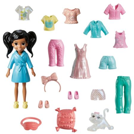 Playset Polly Pocket com Mini Bonecas - Festa do Pijama Coruja da