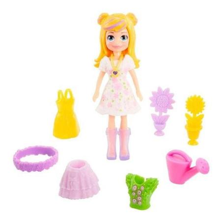 Polly Pocket Conjunto Fashion GDM01 Mattel Boneca Mini Acessórios