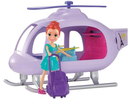 Boneca Polly Pocket Helicóptero de Aventura - com Acessórios Mattel