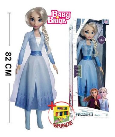 Boneca Elsa Grande Articulada 82cm Disney Frozen Lançamento