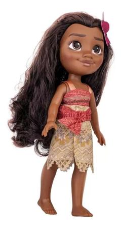 Boneca Moana C/ Porquinho Pua 33 Cm De Vinil Articulada