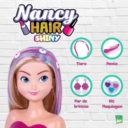 Boneca Princesa Nancy Hair Busto Para Pentear E Maquiar 518