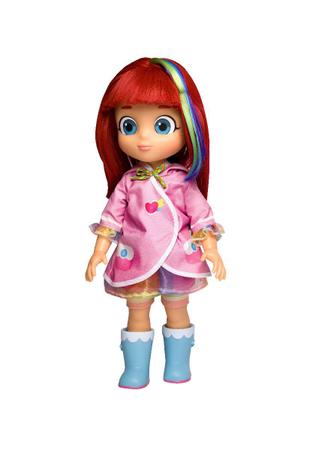 Brinquedo Boneca Grande Menina Rainbow Ruby Capa De Chuva