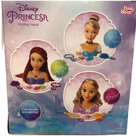 Obobb Rapunzel brinquedos, boneca de maquiagem, brinquedo de vestir, para  presentes, cabeça de boneca para pentear o cabelo