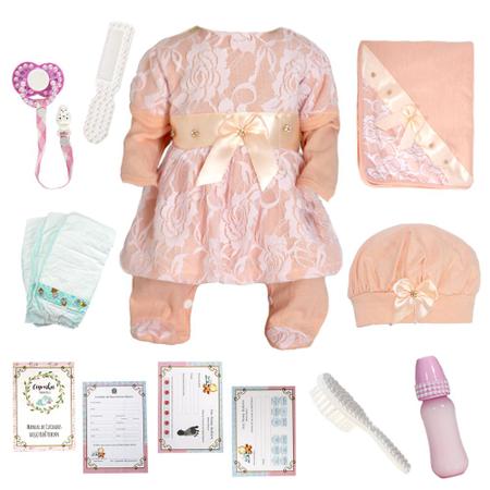 Boneca Reborn Real Cabelo Roupa Rosa Silicone Completa - Chic Outlet -  Economize com estilo!