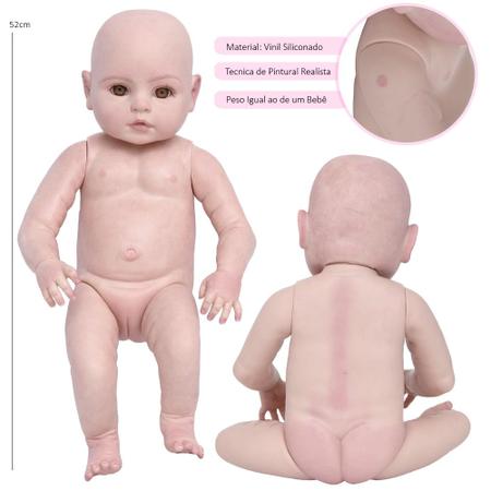Imagem de Boneca Reborn 100% Silicone Bebê Realista Menina Baby Alive