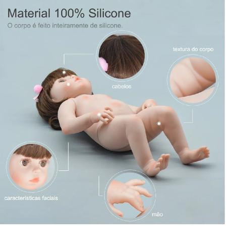 Bebê Reborn 100% Silicone – Pronta Entrega – Julie – Girafinha