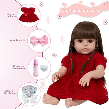 Boneca 100% Silicone Premium na Magazine Luiza Com Roupinha - Cegonha Reborn  Dolls - Boneca Reborn - Magazine Luiza