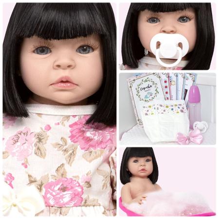 Boneca Reborn Morena Princesa Fofinha Corpinho 100% Vinil no Shoptime