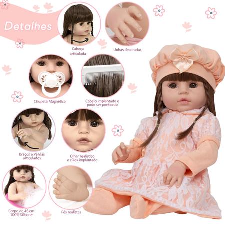 Boneca Reborn Bebê Recem Nascida Barata com Enxoval Completo - Cegonha  Reborn Dolls - Boneca Reborn - Magazine Luiza