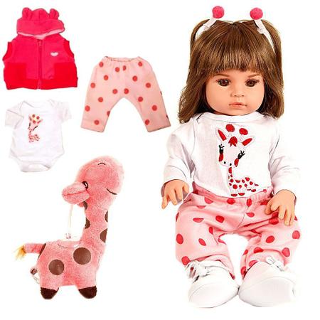 Boneca Reborn Realista Morena que Senta com 21 Apetrechos - Cegonha Reborn  Dolls - Boneca Reborn - Magazine Luiza