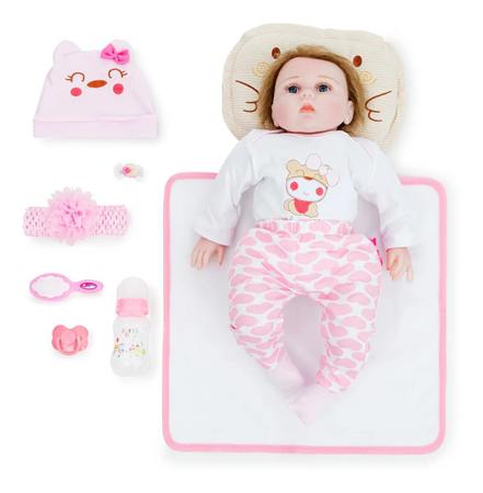 ANASTORE - Boneca Reborn Bebê Realista 14 Itens Pronta Entrega