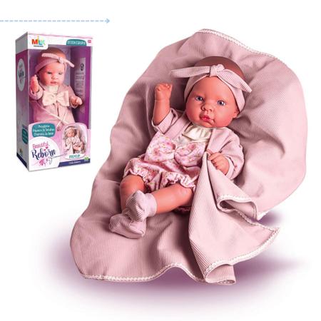 Boneca Bebê Reborn Menina Realista Bebê 100% Silicone - Milk Brinquedos - Boneca  Reborn - Magazine Luiza