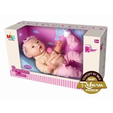 Boneca reborn bebe realista brinquedo com detalhes reais reborne cabelinho  desenhado kit mamadeira - Milk Brinquedos - Boneca Reborn - Magazine Luiza