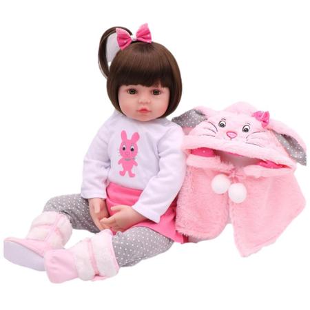 Boneca Reborn Bebe Reborn Menina 100% Silicone New Happy - Boneca Reborn -  Magazine Luiza