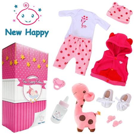 Boneca Reborn Bebe Reborn Menina 100% Silicone New Happy - Boneca Reborn -  Magazine Luiza