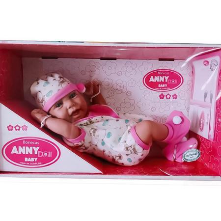 Boneca Anny Doll Baby Reborn - Menino - Cotiplás - Casa Joka