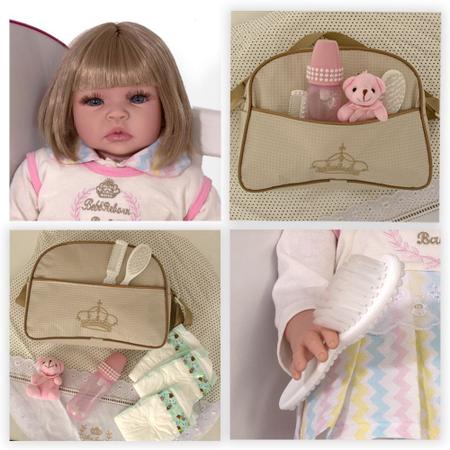 Conjunto para Bebê Reborn com 02 Fraldas e Kit Certificado com Bolsa  Maternidade Rosa na Americanas Empresas