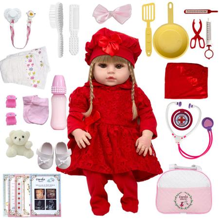 Bebe Boneca Reborn Silicone Realista Princesa Com 24 Itens - Cegonha Reborn  Dolls - Bonecas - Magazine Luiza