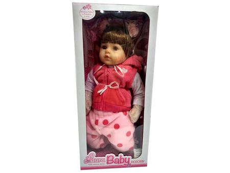 Boneca Reborn Laura Baby Pietra com AcessÃ³rios NPK Doll