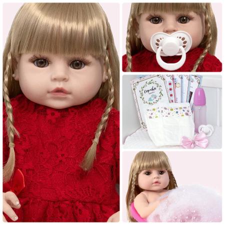 Boneca Reborn Barata 100% Silicone Loira Enxoval Completo - Cegonha Reborn  Dolls - Bonecas - Magazine Luiza