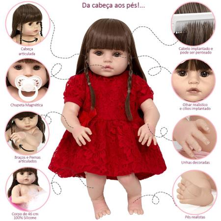 Boneca brinquedo infantil bonito com cabelo ruivo uma boneca em um