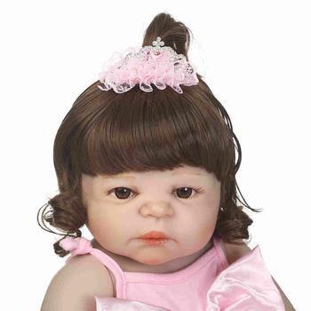 Boneca Reborn Bebe Silicone Menina Cabelo Cacheado 57cm - Bz Doll - Boneca  Reborn - Magazine Luiza