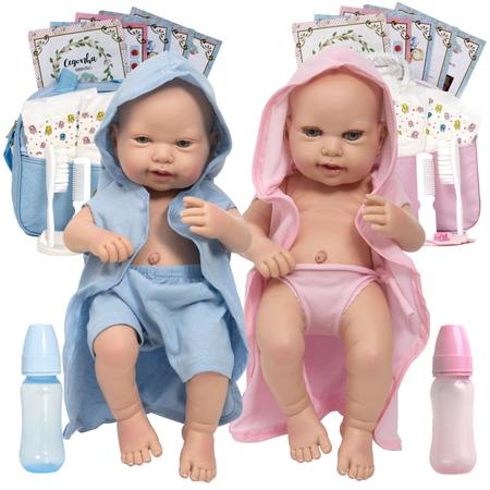 Bebe Reborn Boneca Gemeos Realista Toma Banho Casal