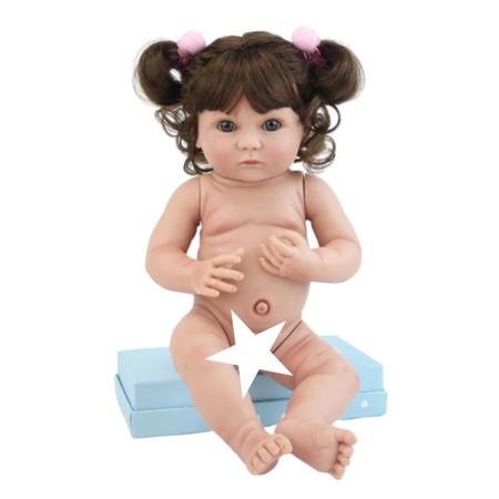 Boneca Bebe Reborn Menino e Menina Corpo de Silicone Pode Tomar Banho  Presente de Dia Das Crianças