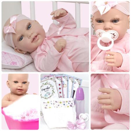 Bebe Boneca Reborn Silicone Realista Princesa Com 24 Itens - Cegonha Reborn  Dolls - Bonecas - Magazine Luiza