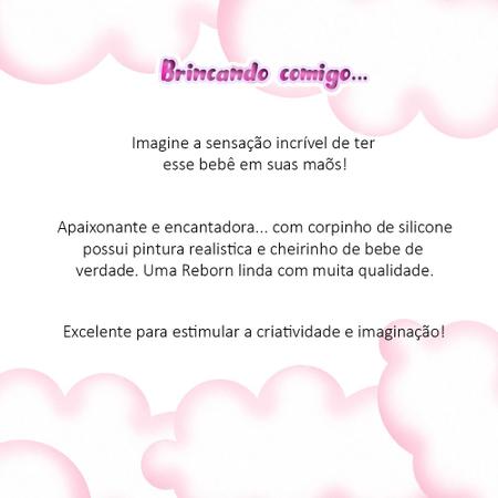 Boneca Reborn Realista Laura Cabelo Castanho com 14 Itens - Cegonha Reborn Dolls Imagem de Boneca Reborn Realista Laura Cabelo Castanho com 14 Itens