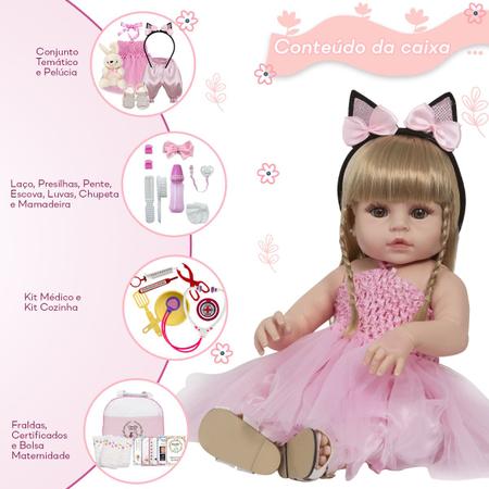 Boneca Bebe Reborn Menina Loira Enxoval Completo Envio 24hrs - Cegonha  Reborn Dolls - Bonecas - Magazine Luiza