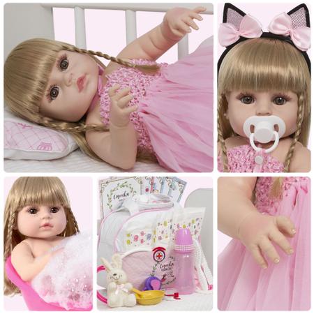 Boneca Bebe Reborn Menina Loira Enxoval Completo Envio 24hrs - Cegonha  Reborn Dolls - Bonecas - Magazine Luiza