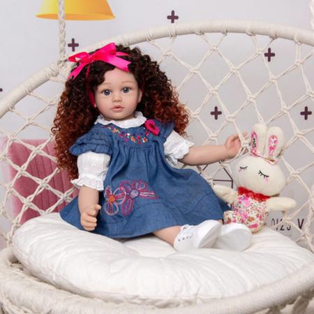 Keiumi Boneca Bebê Reborn 60cm Original Grande Linda Realista
