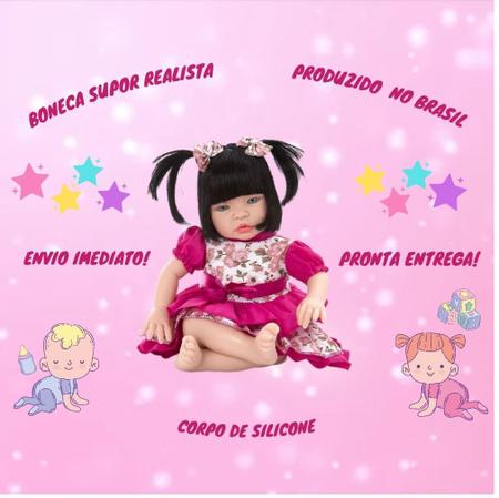Boneca Reborn Silicone Bebê Realista Senta Menina Morena - ShopJJ -  Brinquedos, Bebe Reborn e Utilidades